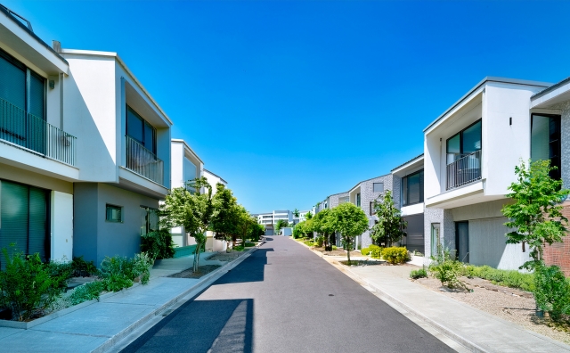 整備された街並みにある分譲住宅。